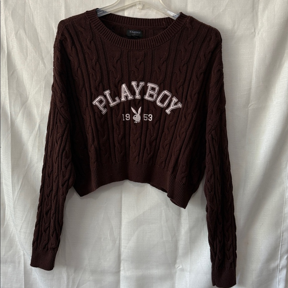 PLAYBOY Dark Brown Knit Sweater
